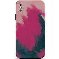 Силикон WAVE Watercolor Case iPhone XS Max (pink/black)