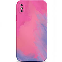 Силикон WAVE Watercolor Case iPhone XS Max (pink/purple)