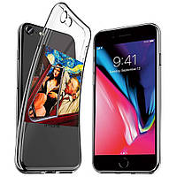 Силикон Modern Art Case Apple iPhone 7 / 8 (Vincent and Mona) (Прозрачный)