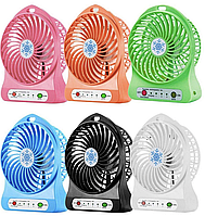 Вентилятор настольный аккумуляторный 18650 USB диаметр 10см Portable Fan Mini (без аккумулятора)