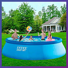Круглий сімейний надувний басейн Intex 28158 (457х84 см) фільтр з насосом