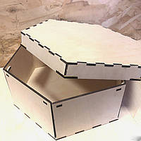 Коробка из фанеры шестиугольник 22х22х4 3мм