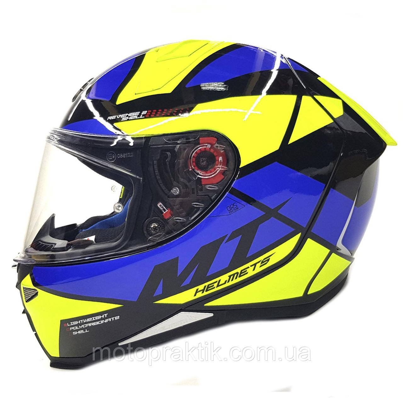 MT Revenge 2 SCALPEL A3 GLOSS FLUOR YELLOW, XS Мотошолом інтеграл