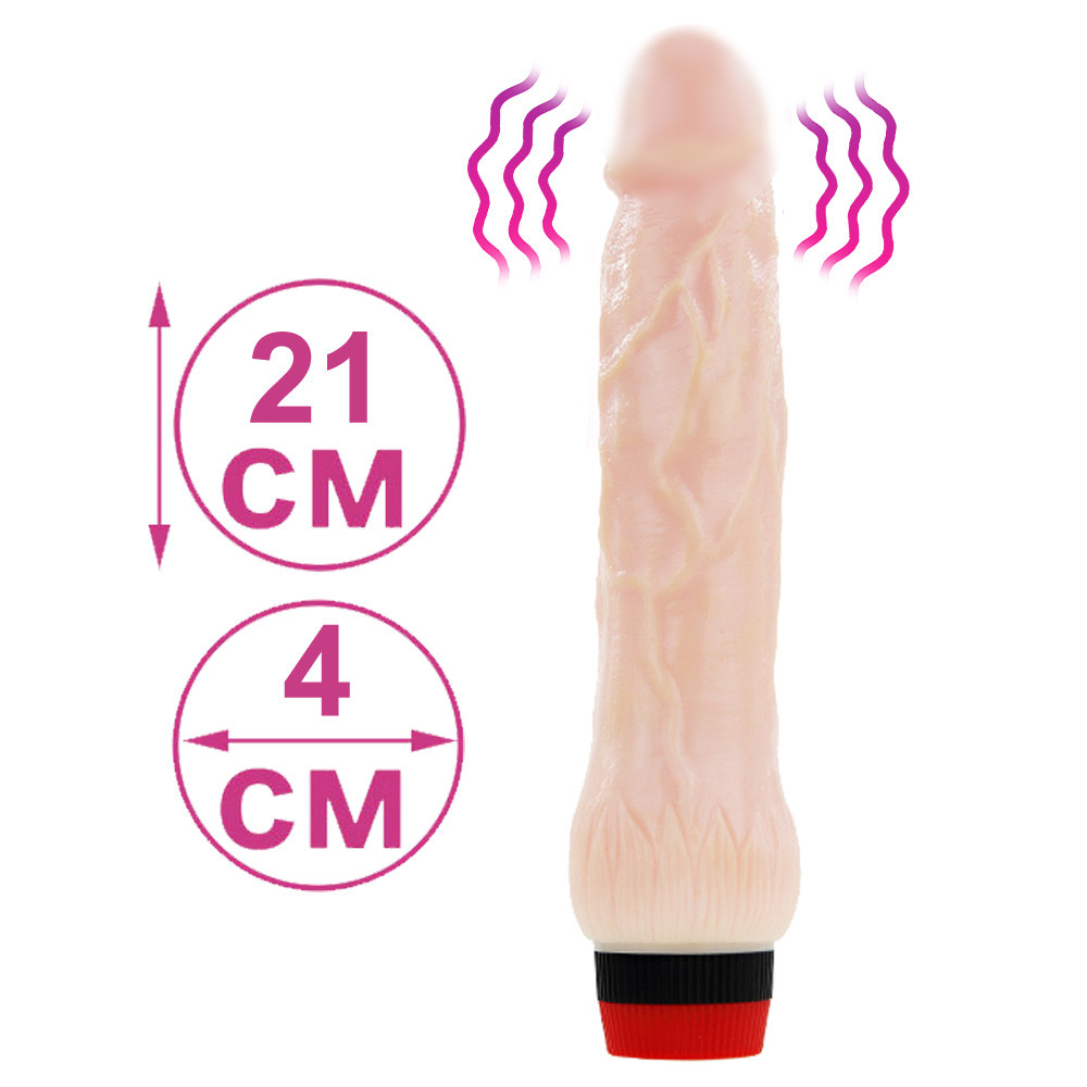 Вібратор для жінок реалістичний 21 см Вібро фалоімітатори Vibrator Rocking Dong