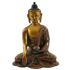 Будда бронза висота 12 см - у бхуміспарша мудрі (жесті торкання землі)