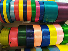 Атласні стрічки 0,5 см різні кольори зелені, червоні, жовті, сині, оранжеві, рожеві, блакитні, темно-сині