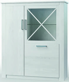 Пенал  2Д2В модульної вітальні Ешлі сосна водевіль  Світ Меблів