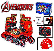 Комплект дитячі ролики розсувні та захист Marvel Iron Man 31-34