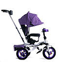 Велосипед Baby Trike 3-колісний 6595 Фіолетовий із ключем запалювання, фото 3