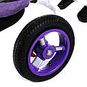 Велосипед Baby Trike 3-колісний 6595 Фіолетовий із ключем запалювання, фото 6