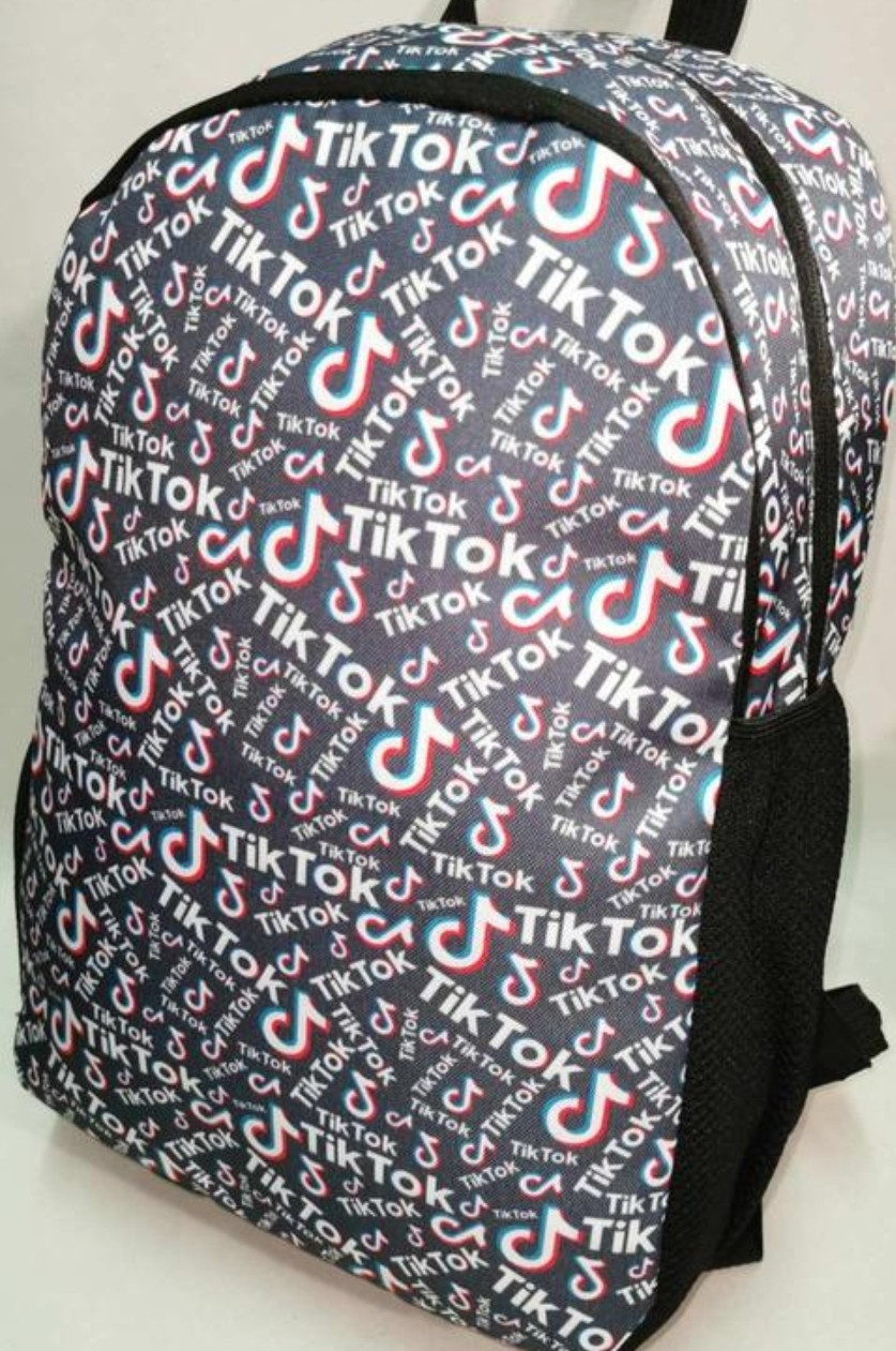 Стильний шкільний рюкзак з принтом TikTok, твк струм. Для подорожей, тренувань, навчання .
