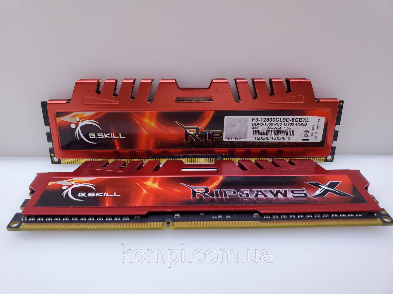 Оперативная память G.Skill 8GB (KIT 2x4GB)  DDR3 PC3-12800  б/у, фото 1