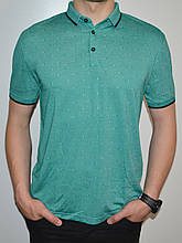 M (48), L (50). Чоловіча футболка Поло, теніска з коміром - зелена
