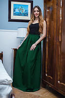 Легкая и удобная юбка в складку с карманами L, Зеленый