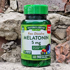 Мелатонін Nature's Truth Melatonin 5 мг (Ягідний смак) 90 таблеток