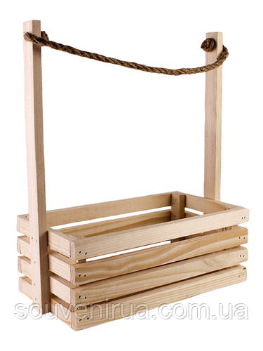 Купить Деревянная корзинка для подарка большая (со шнурком) (Деревянная ...