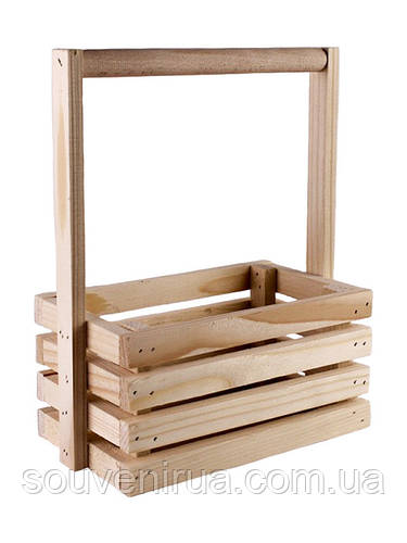 Деревянная корзинка для подарка малая (Деревянная подарочная упаковка ...