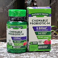 Пробиотик Nature's Truth Chewable Probiotic-14 (6 billion active cultures) 60 жевательных таблеток