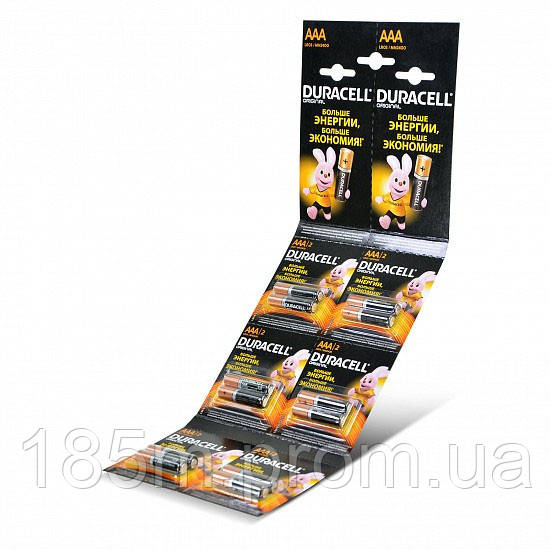 Батарейка DURACELL LR03 AAA MN2400 blist 12 (2x6 c перфорацией) - фото 1 - id-p301217047