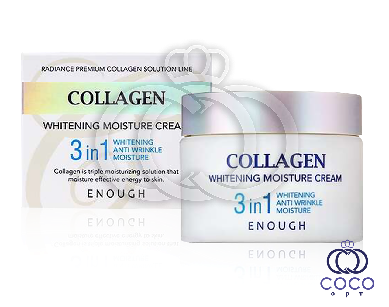 Крем для обличчя Enough Collagen Whitening Moisture Cream 3 in 1 50 г, фото 1
