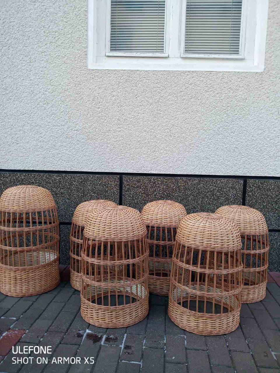 Люстра з лози плетена висока гарна