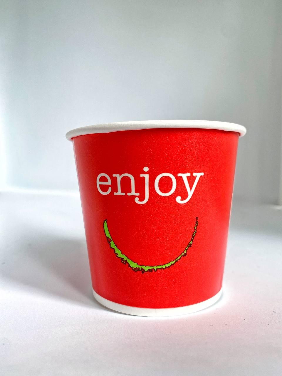 Креманка паперова Huhtamaki "enjoy" 290мл 50 шт "Мікс кольорів"