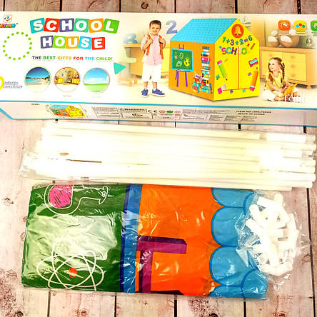 Ігровий намет будиночок School House Намет дитяча Школа 2 входи School House жовта (Оригінальні фото), фото 2