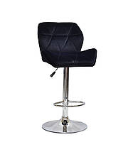 Барний стілець - пухлик PARIS Париж чорний оксамит, стілець візажиста