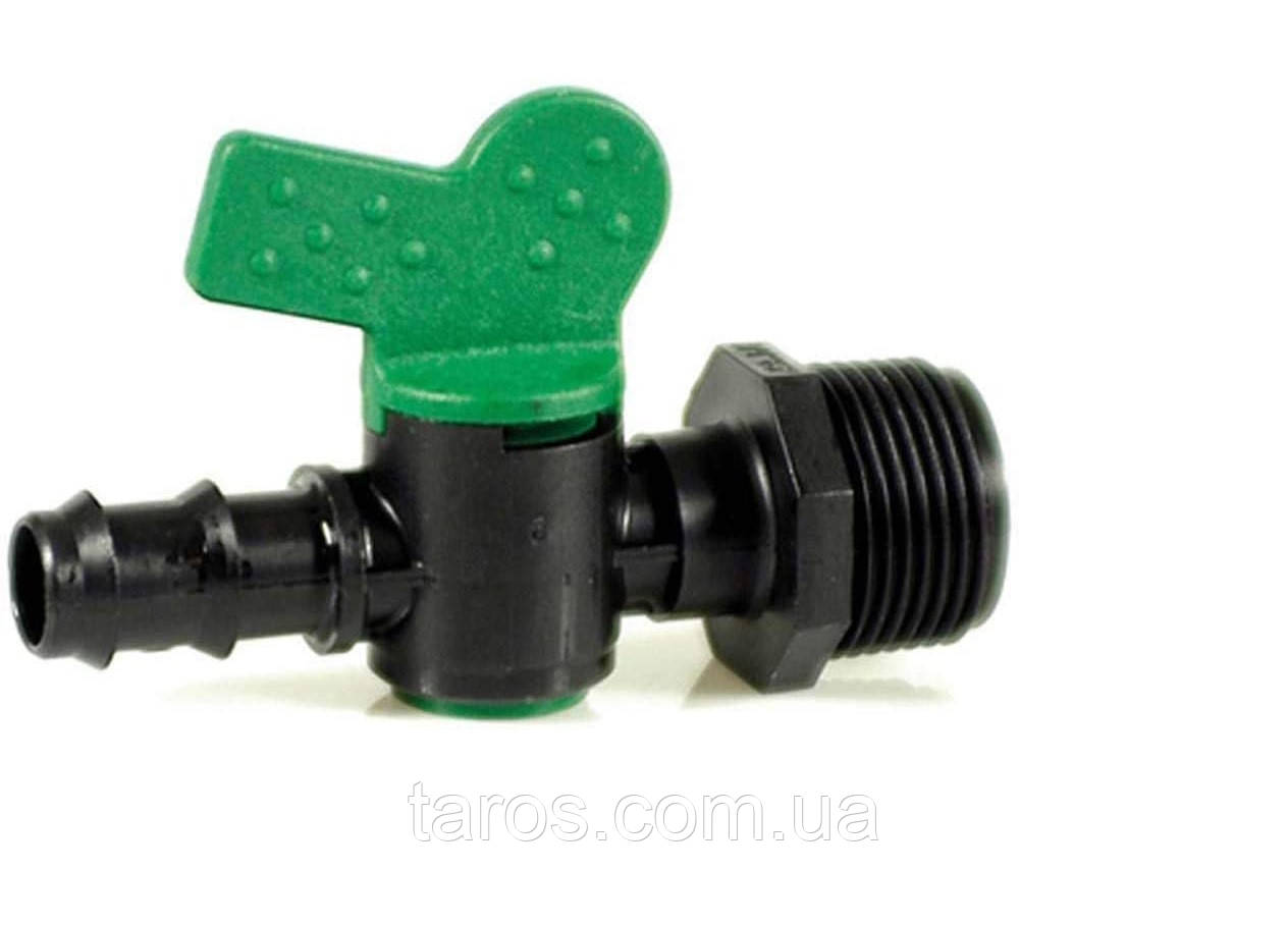 Кран пластиковий НР 3/4 х 16мм Irritec