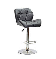 Барний стілець - пухлик PARIS Париж чорний кожзам, стілець візажиста