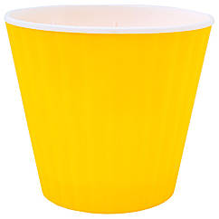 Вазон Ібіс круглий подвійний 13х11.2 см 0.86 л жовтий-білий Алеана
