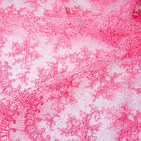 Ткань гипюр Красотка рожевий