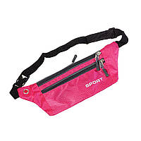 Поясна сумка бананка спортивна Supretto Sport жіноча через плече, малинова