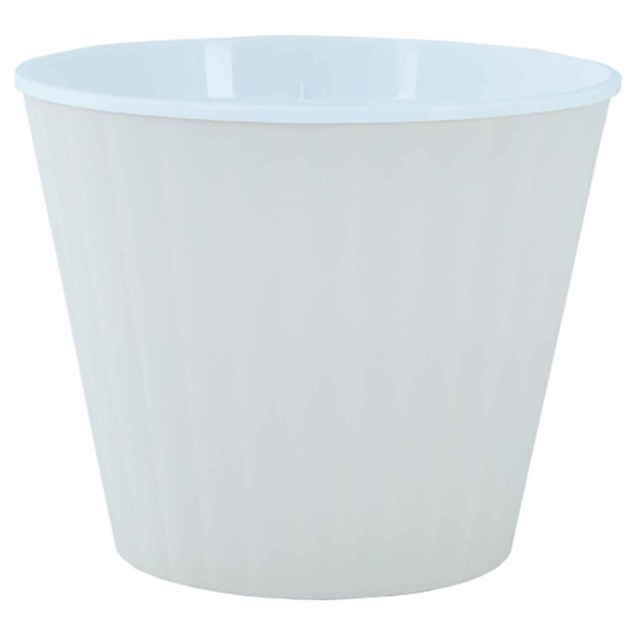 Вазон Ібіс круглий подвійний 13х11,2 см 0,86 л біла троянда-білий Алеана, фото 1