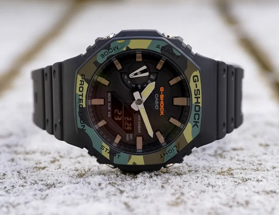 Часы мужские противоударные оригинальные японские Casio G-Shock GA-2100SU-1AER с полимерным ремешком - фото 5 - id-p1374058162