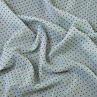 Ткань шифон Горошек флок люрекс мята