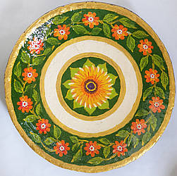 Декоративна тарілка із глини  "Сонях Україна" діаметром 28 см