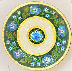 Декоративна тарілка із глини  "Блакить Україна" діаметром 28 см