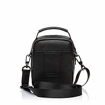 Чоловіча сумка шкіряна барсетка Bags4life 6091А чорна, фото 2