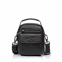 Чоловіча сумка шкіряна барсетка Bags4life 6091А чорна, фото 3