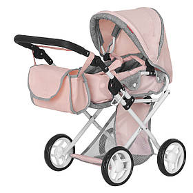 Коляска для ляльок з сумкою Carrello Unica 9346 Pink Рожевий