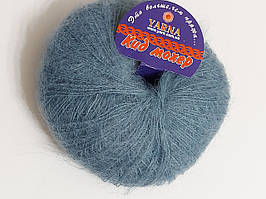 Італійська пряжа для в'язання Кід Мохер Ярна Італия 25 грам, 250 м Мохер 70 % Нейлон 30 сіро-голубий