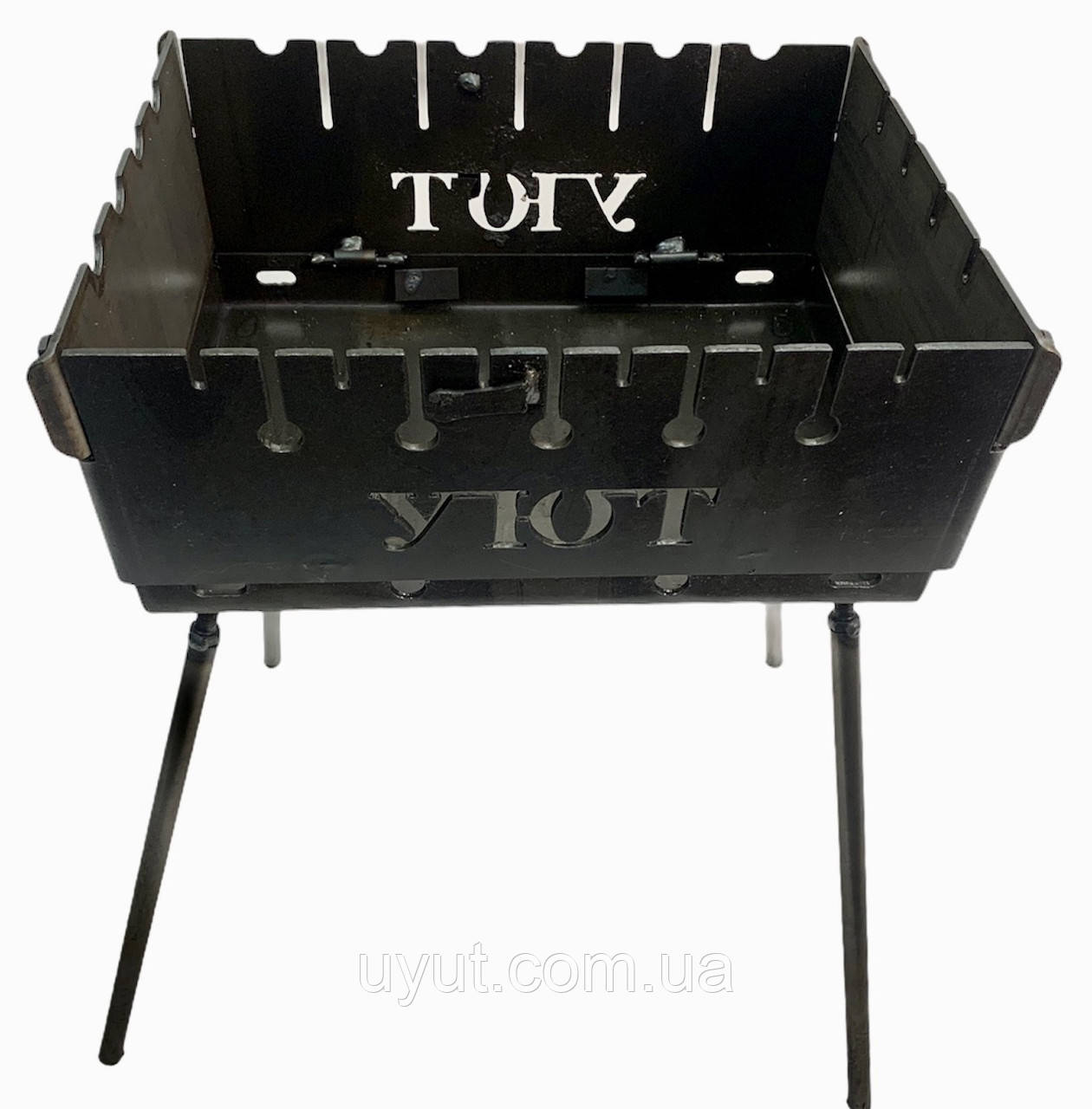 Складаний мангал валіза 3 мм.+ набір із 6 шампурів УЮТЬ, фото 1