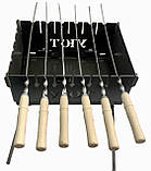 Складаний мангал валіза 3 мм.+ набір із 6 шампурів УЮТЬ, фото 5