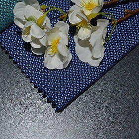 Меблева тканина рогожка Корсика (Korsyka) темно-синього кольору
