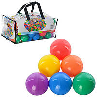 Набір м'ячів для ігор в басейні, на повітрі, 100 шт ( 5 кольорів в сумці), 65 мм, Intex 49602 (5545)