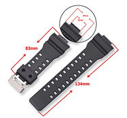 Ремінець для годинника CASIO GA-100, GA-110, GA-200, GD-100, G-8900, GA-100C, GAC-100, GR-8900A, GA-110MB, GA-120-1, фото 6