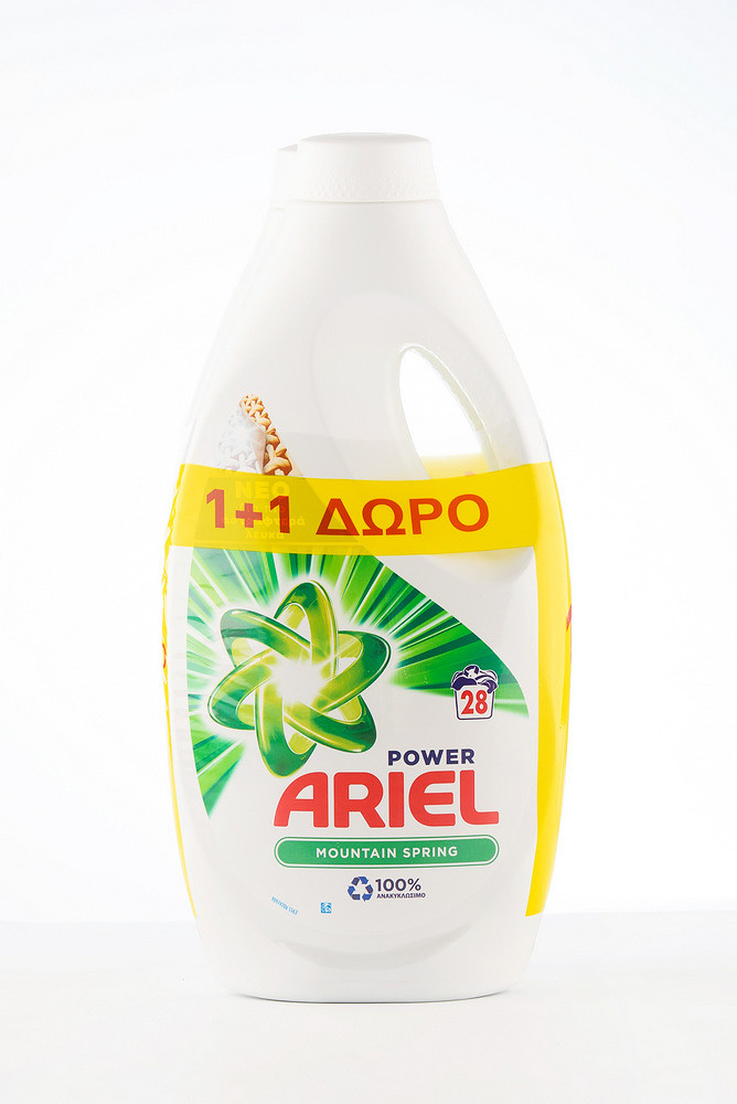 Гелевий засіб для прання Ariel Mountain Spring DUO 2 х 1540 мл для автоматичного прання
