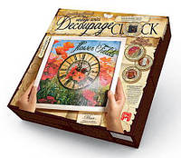 Набор для творчества DankoToys DT DKC-01-04 Часы-декупаж с рамкой Decoupage clock Маки
