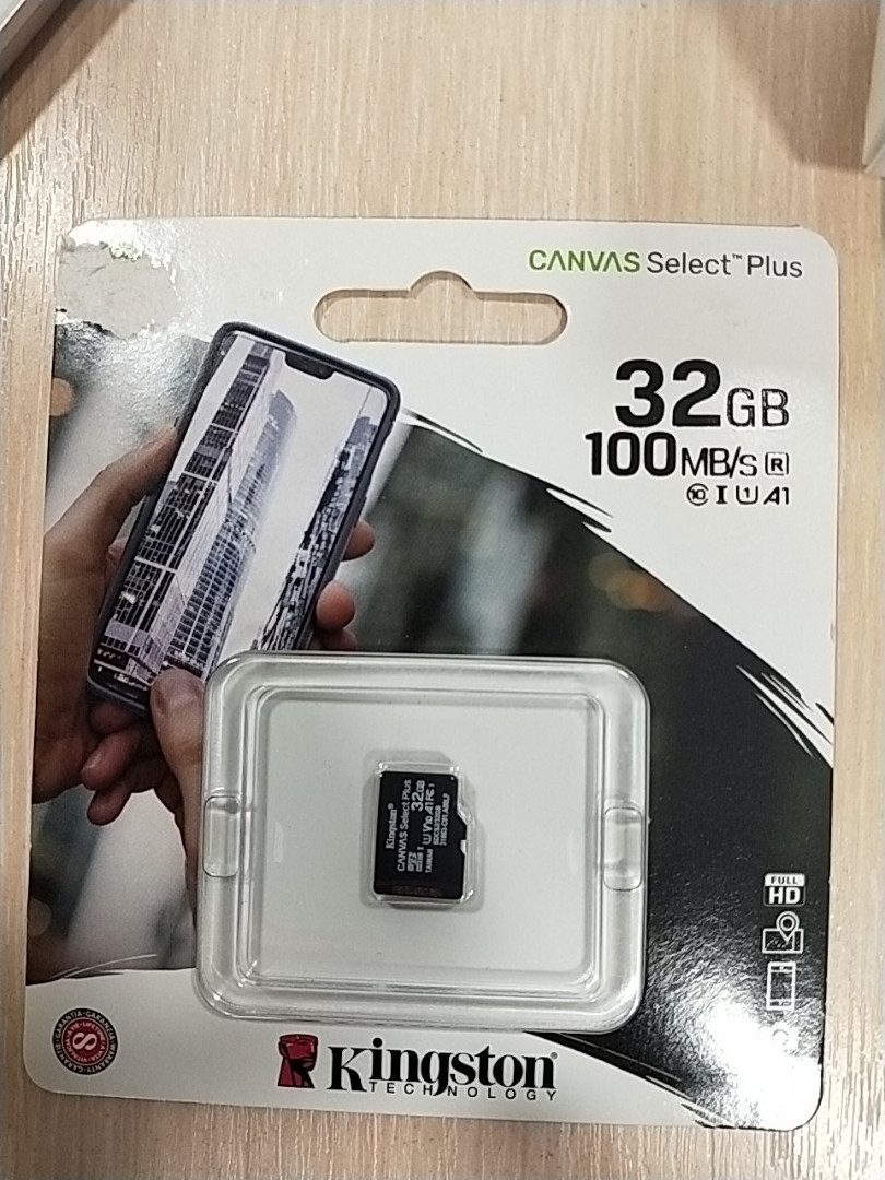 Картка пам'яті Kingston microSDHC Canvas Select Plus 32 GB Class 10 UHS-1 А1 (без адаптера)